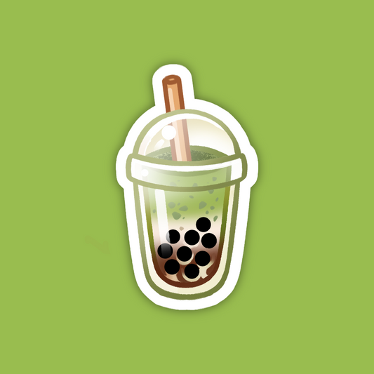 Matcha Boba Tea Sticker