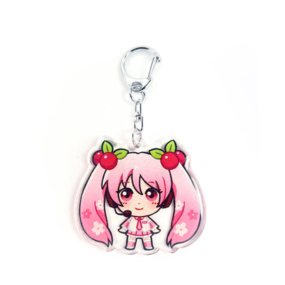 Sakura Hatsune Miku | Vocaloid Acrylic Glitter Charm