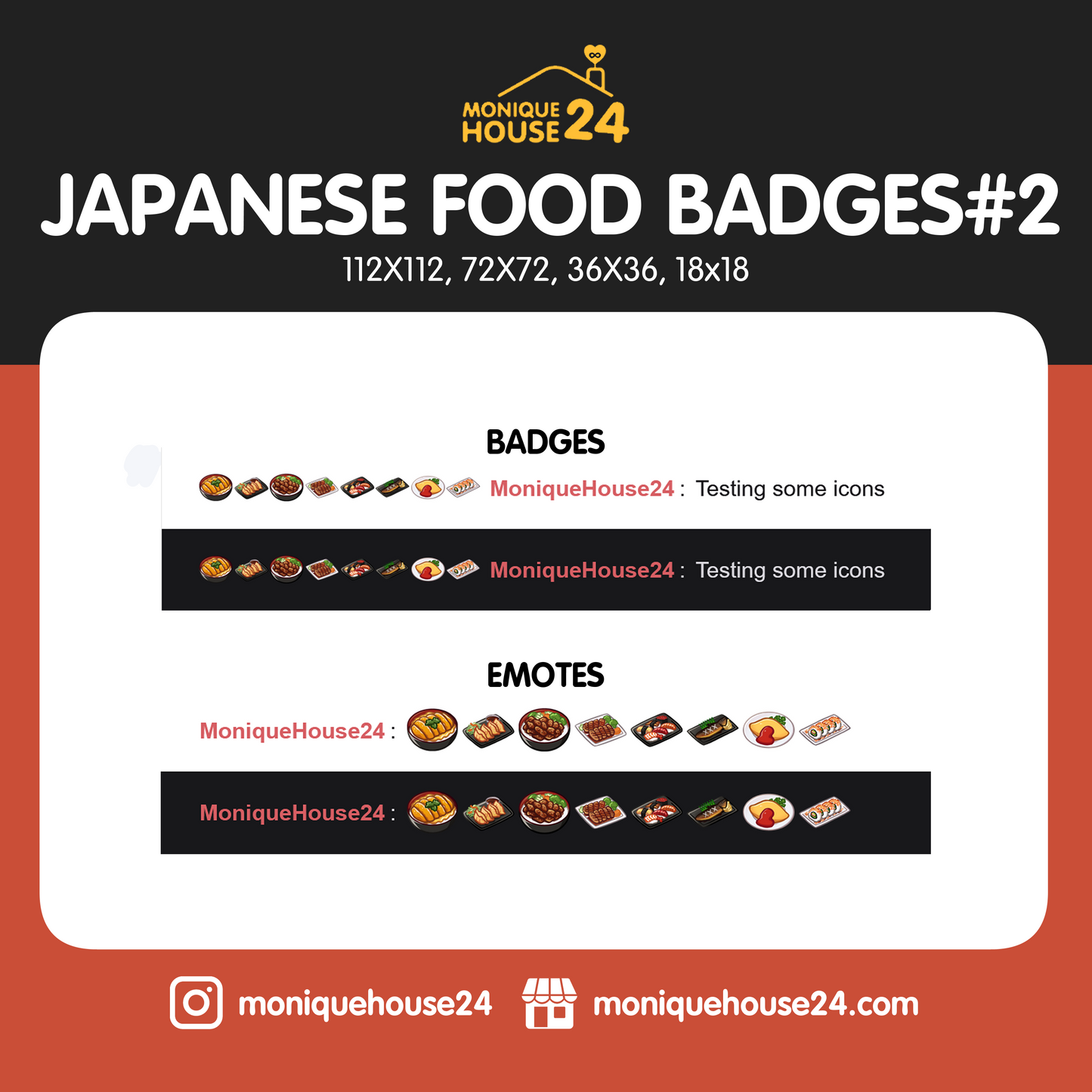 Japanese Food Badge Set #2