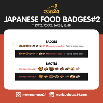 Japanese Food Badge Set #2