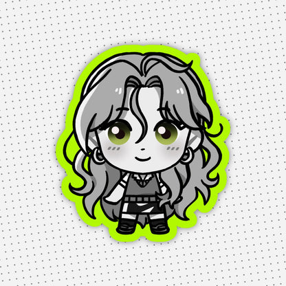 Aya | The Guy She Was Interested In Wasn't A Guy At All, Green Yuri Vinyl Sticker