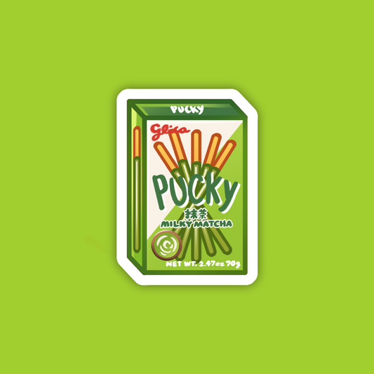 Matcha Pocky Biscuit Sticks Sticker