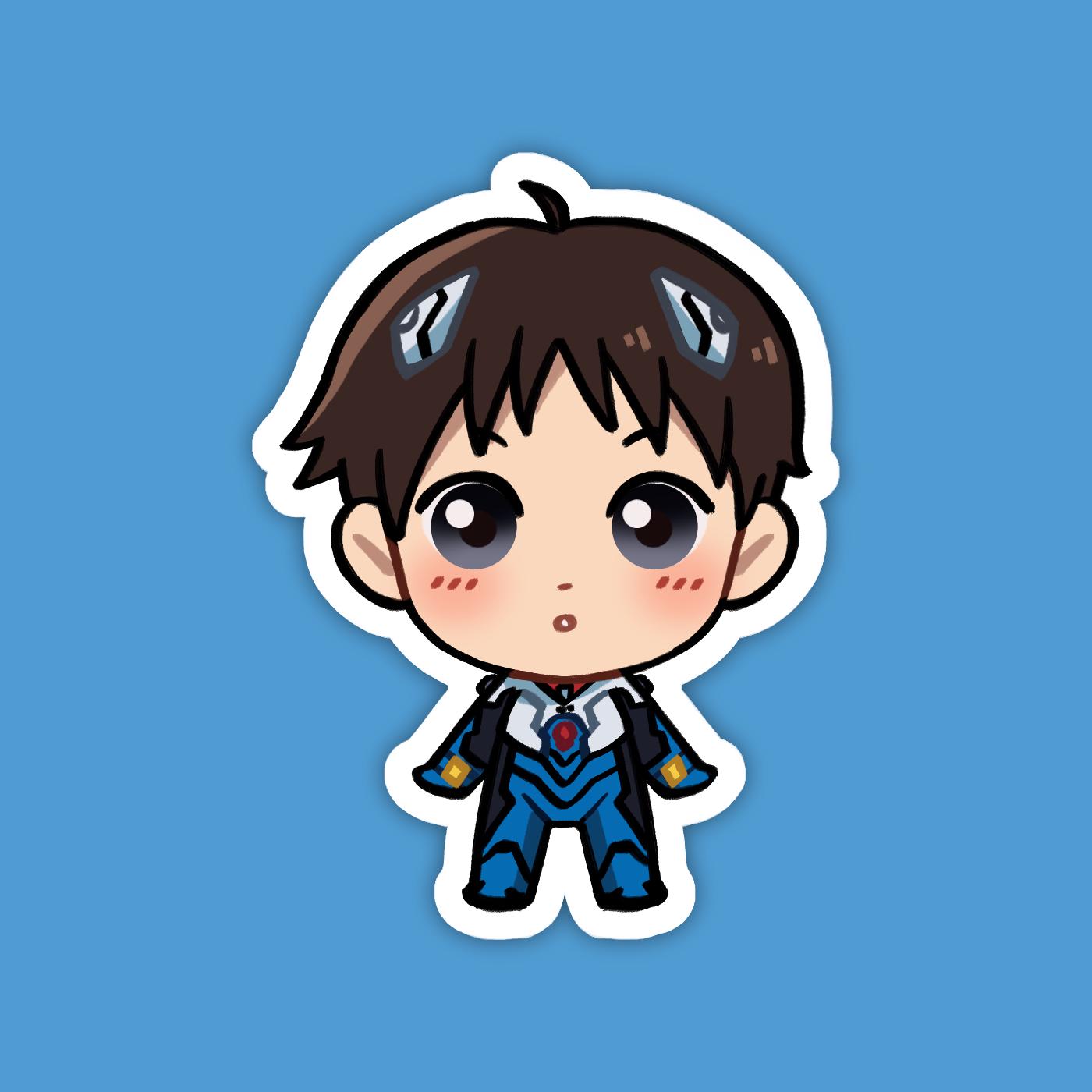 Shinji Ikari | Neon Genesis Evangelion Vinyl Sticker