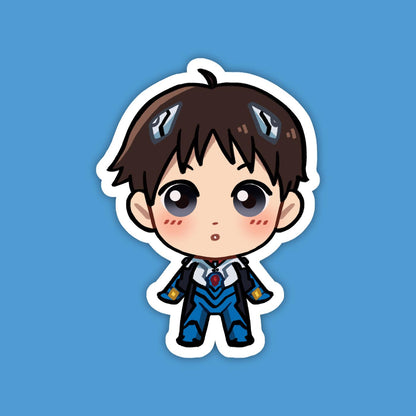 Shinji Ikari | Neon Genesis Evangelion Vinyl Sticker