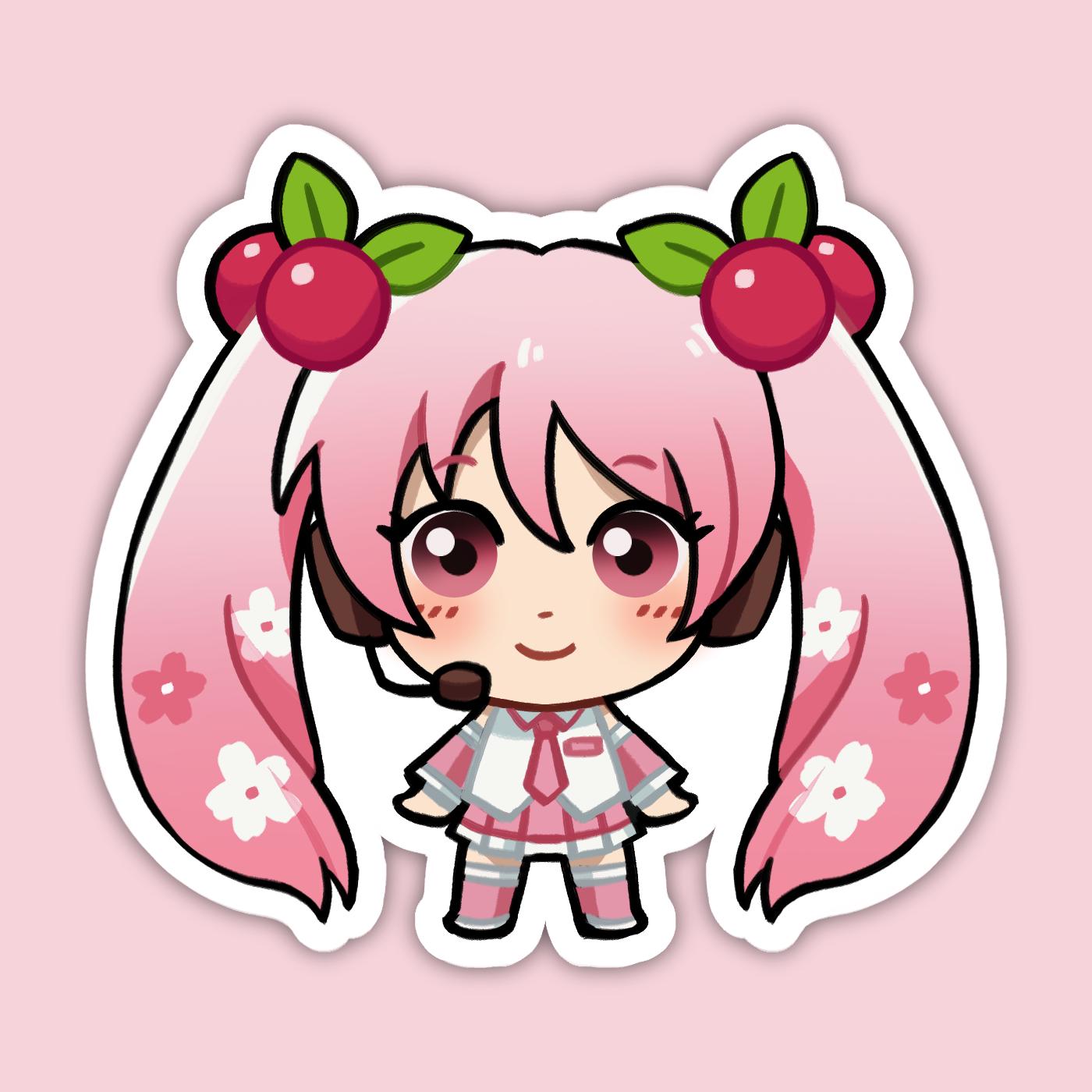 Sakura Hatsune Miku | Vocaloid Vinyl Sticker