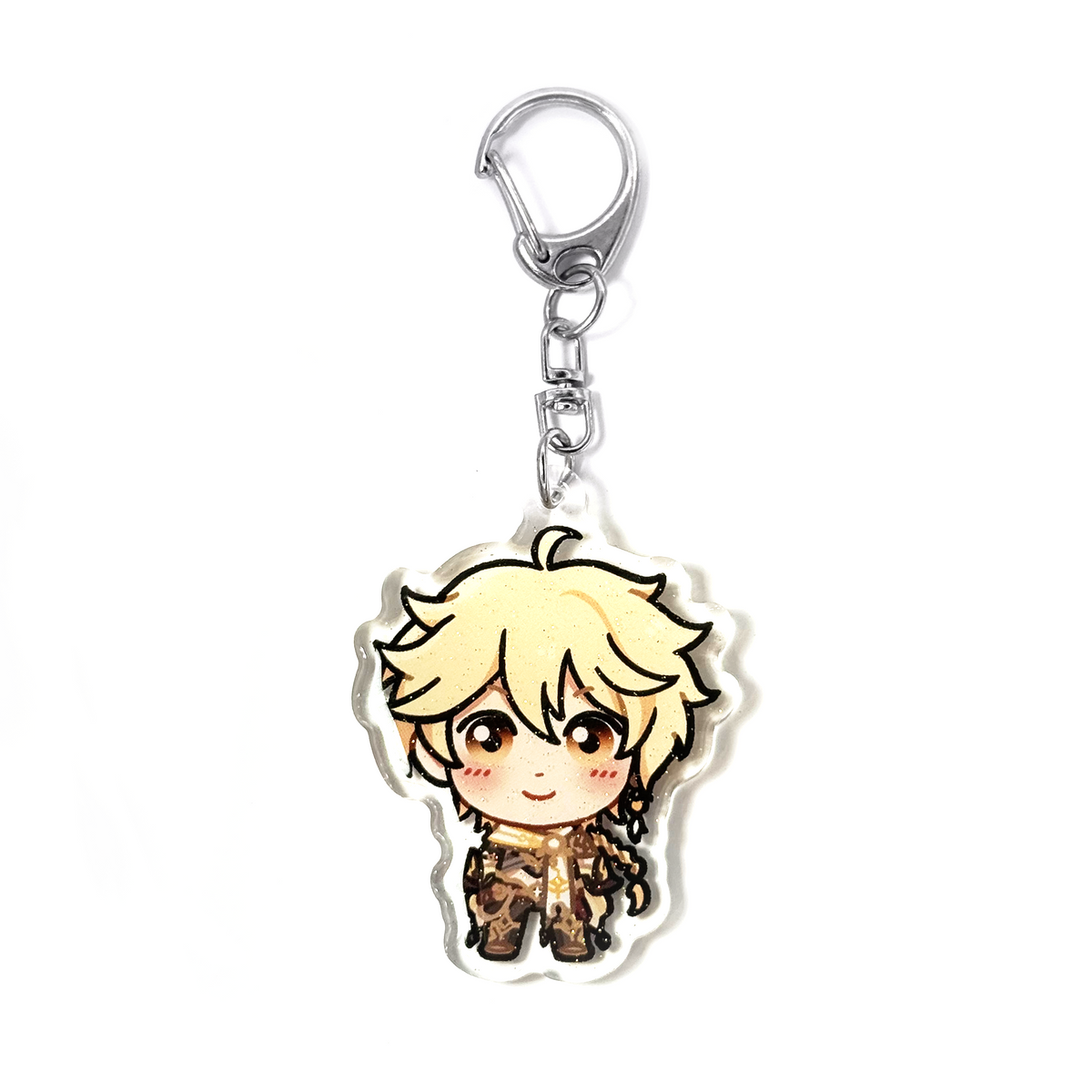 Aether Traveler | Genshin Impact Acrylic Glitter Keychain