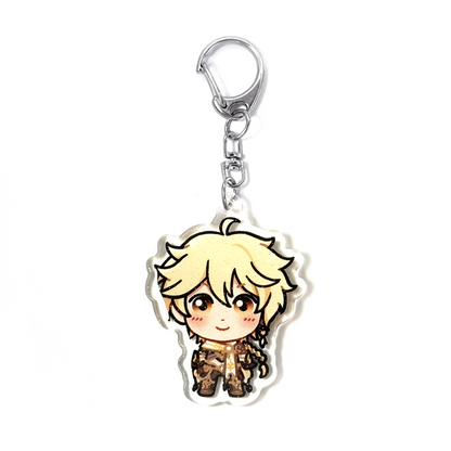 Aether Traveler | Genshin Impact Acrylic Glitter Keychain