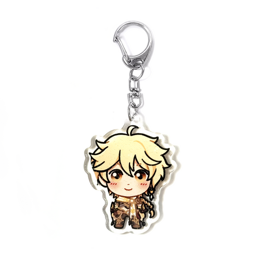 Aether Traveler | Genshin Impact Acrylic Glitter Keychain