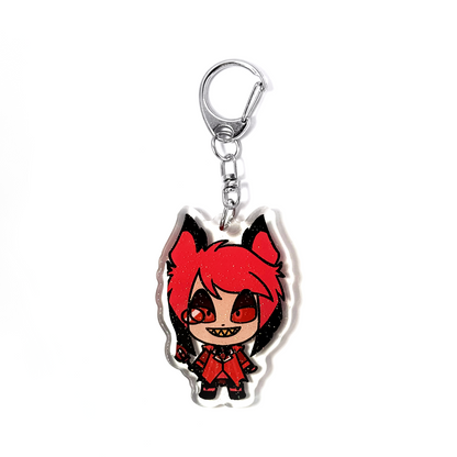 Alastor | Hazbin Hotel Acrylic Glitter Keychain