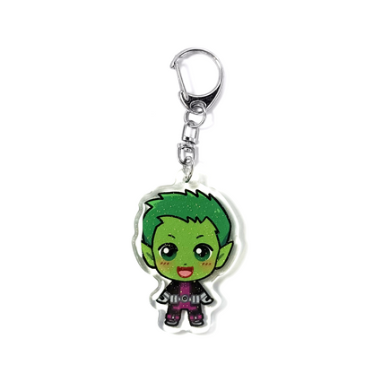 Beast Boy | Teen Titans Acrylic Glitter Keychain