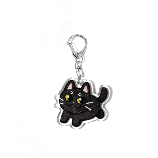 Black Exotic Shorthaired Cat Keychain