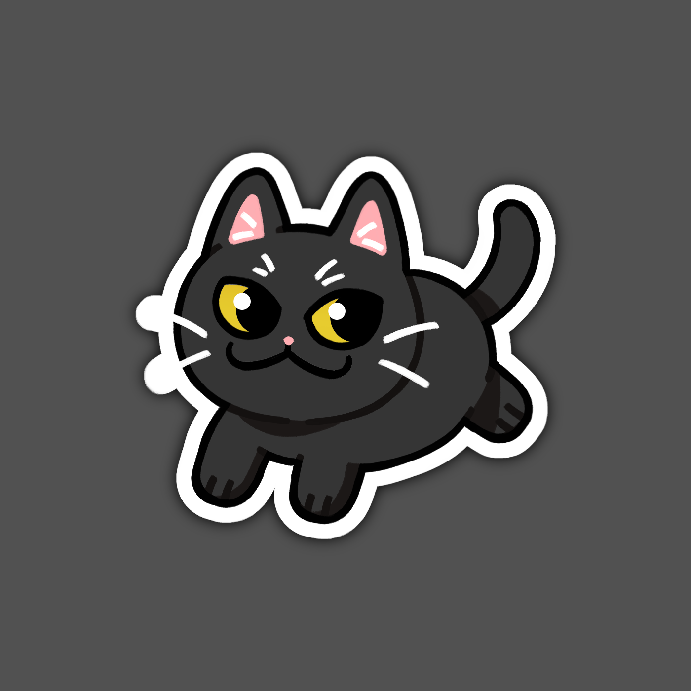 Black Exotic Shorthaired Cat Sticker