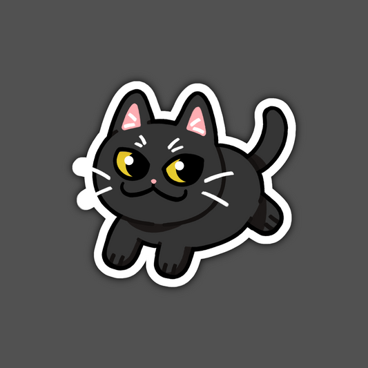 Black Exotic Shorthaired Cat Sticker