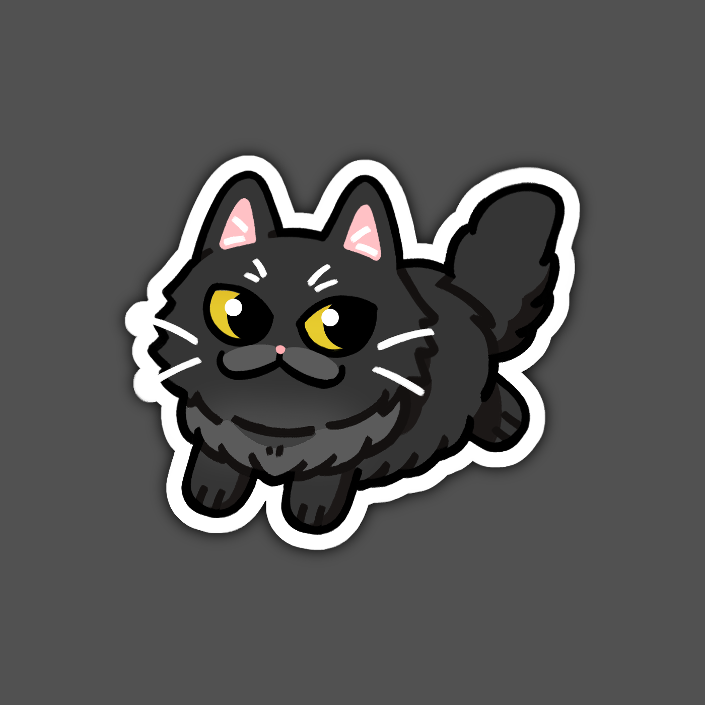 Black Persian Cat Sticker