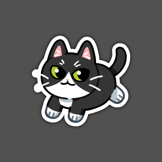 Black Tuxedo Cat Sticker
