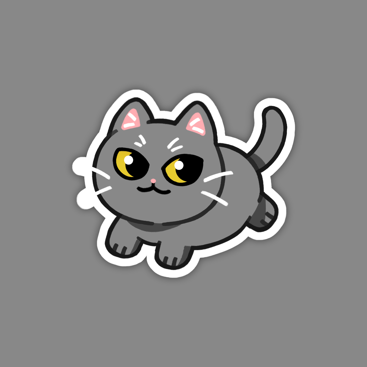Blue British Shorthair Gray Cat Sticker