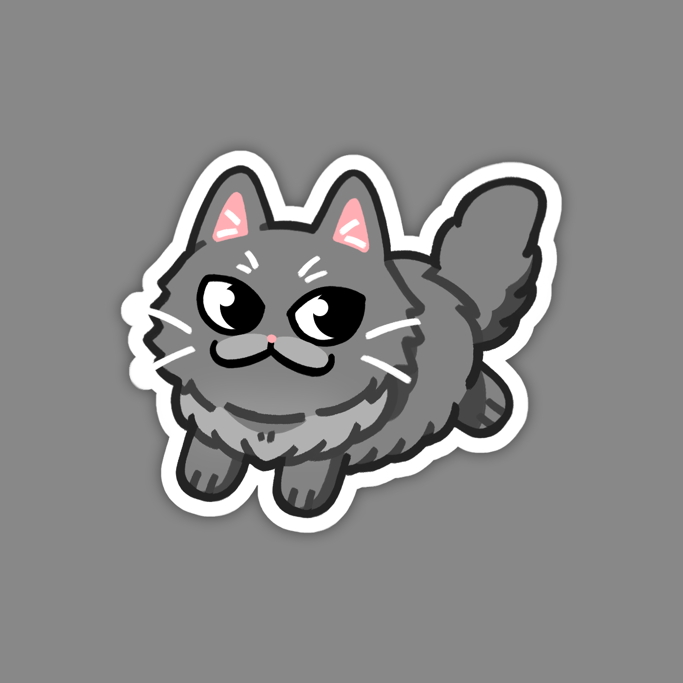 Blue Gray Persian Cat Sticker