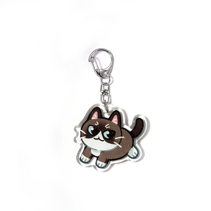Brown Snowshoe Cat Keychain