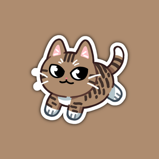 Brown Tabby Cat Sticker