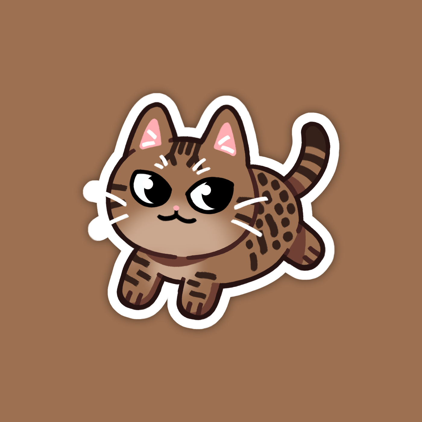 Chocolate Ocicat Cat Sticker