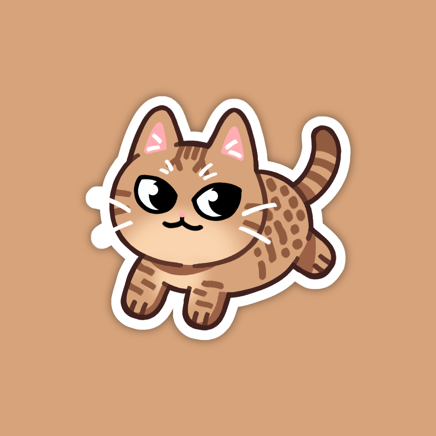 Cinnamon Ocicat Cat Sticker