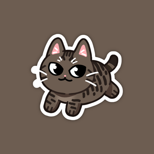 Classic Tabby American Bobtail Cat Sticker
