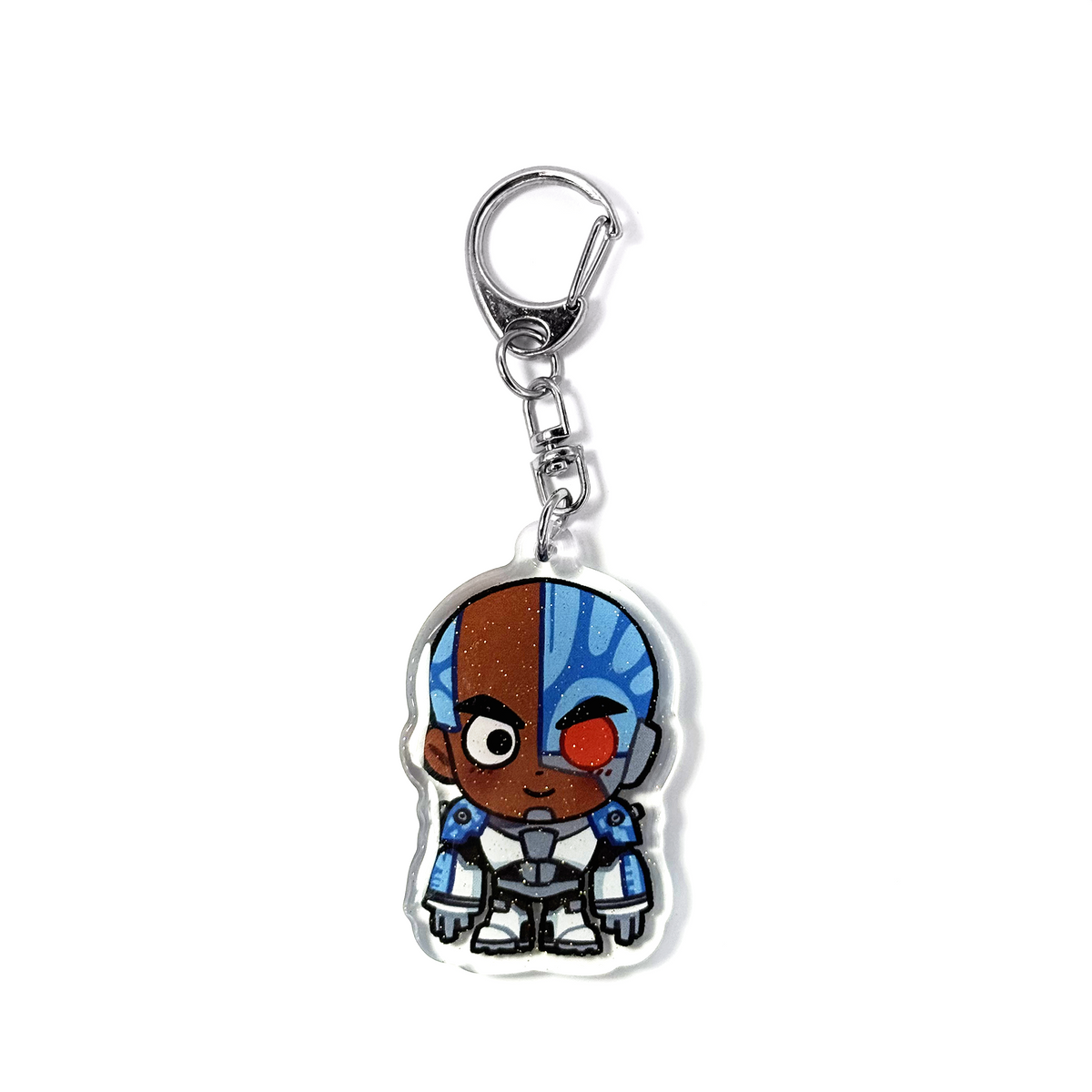 Cyborg | Teen Titans Acrylic Glitter Keychain