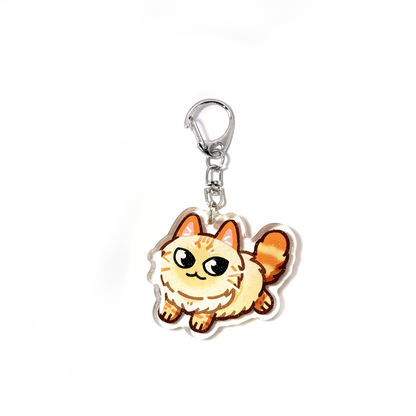 Flame Point Ragdoll Cat Keychain
