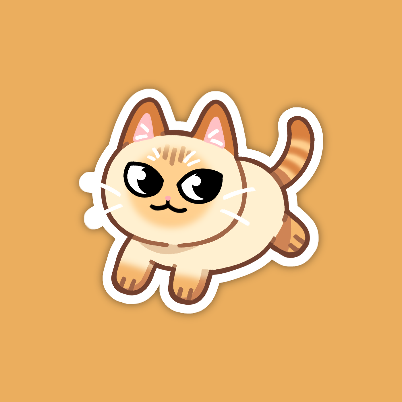 Flame Point Siamese Cat Sticker