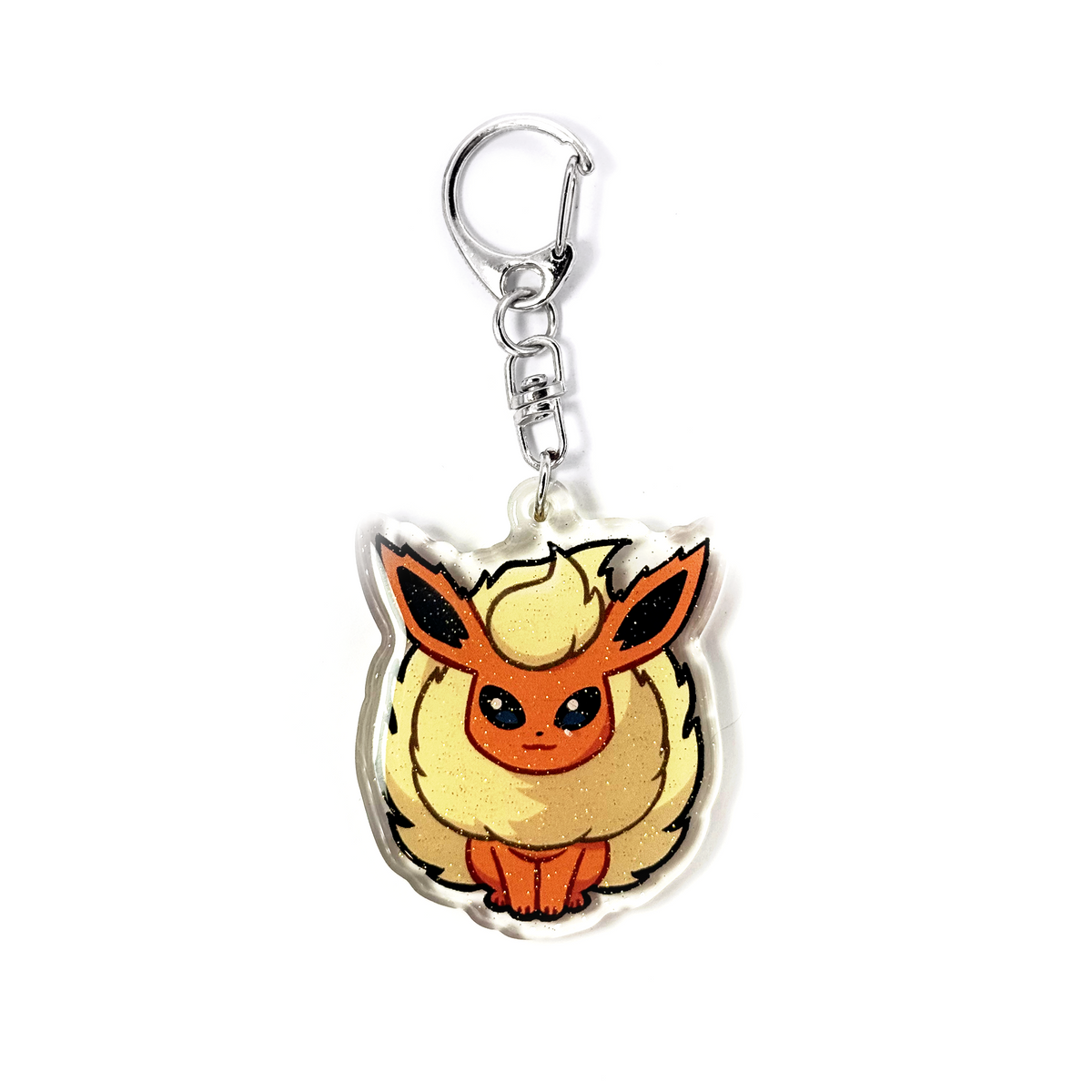 Flareon | Pokemon Acrylic Glitter Keychain