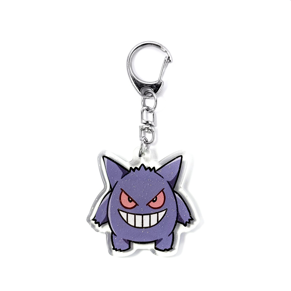 Gengar | Pokemon Acrylic Glitter Keychain