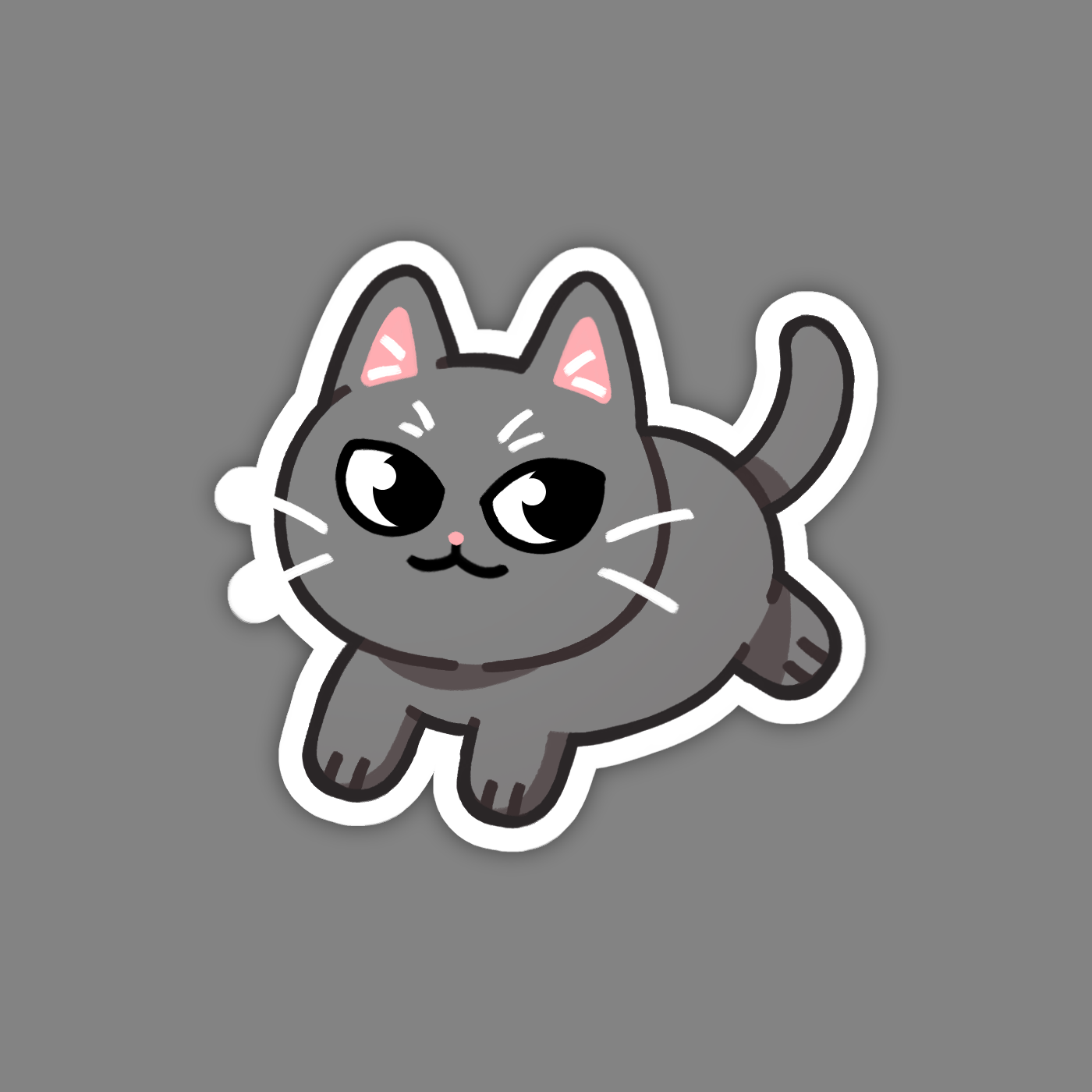 Gray Chartreux Cat Sticker