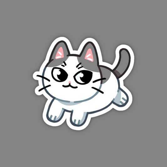 Gray Turkish Van Cat Sticker