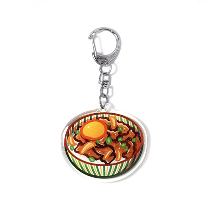Gyudon Japanese Beef Rice Bowl Keychain