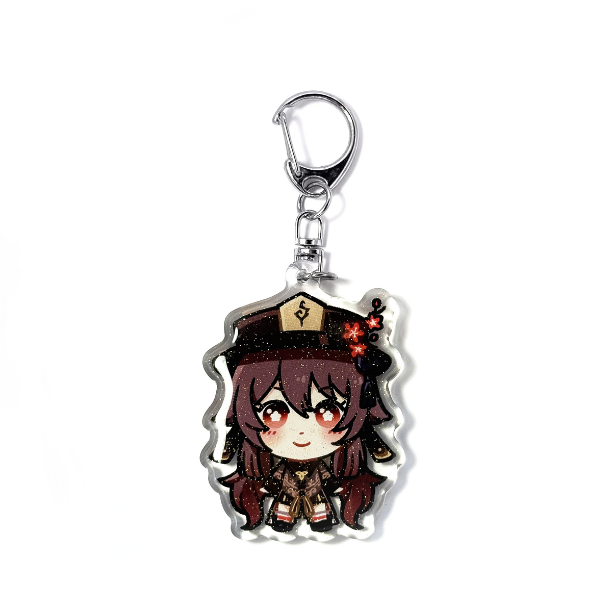 Hu Tao | Genshin Impact Acrylic Glitter Keychain