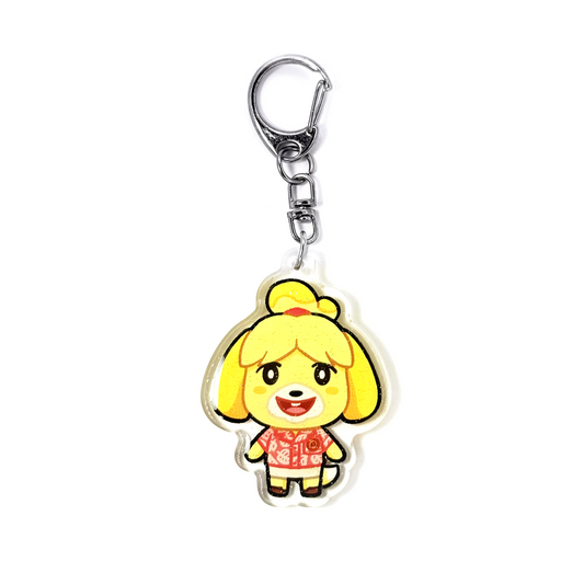 Isabelle | Animal Crossing Acrylic Glitter Keychain