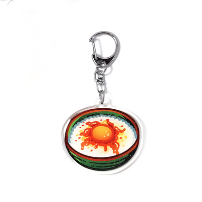 Japanese-Style Egg Rice Keychain