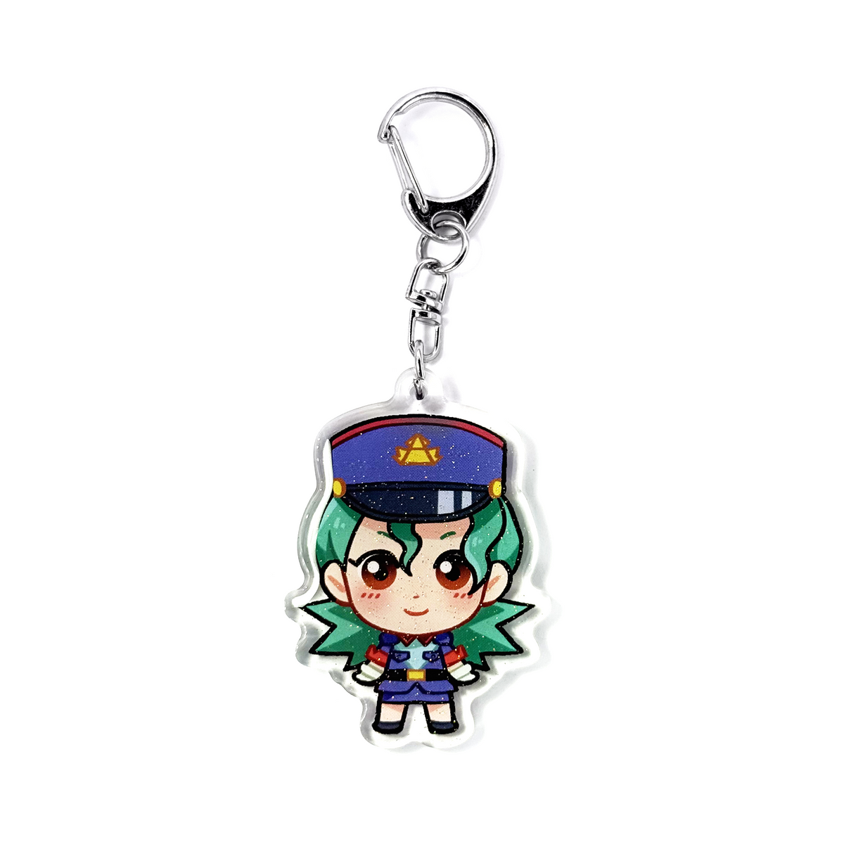 Officer Jenny | Pokemon Acrylic Glitter Keychain
