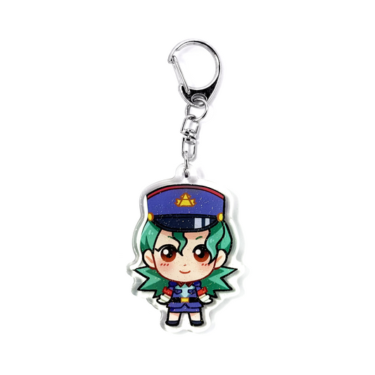 Officer Jenny | Pokemon Acrylic Glitter Keychain