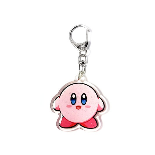 Kirby | Kirby Acrylic Glitter Keychain