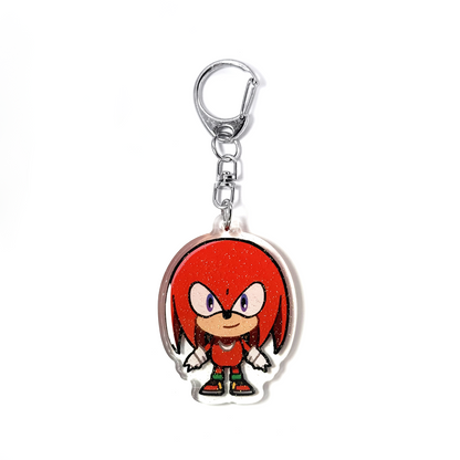 Knuckles | Sonic the Hedgehog Acrylic Glitter Keychain