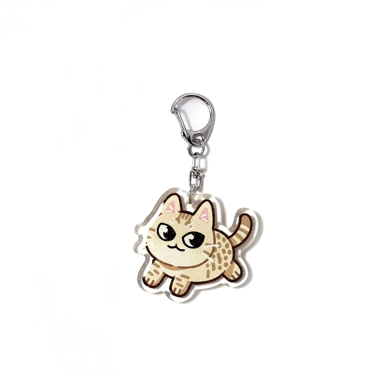 Lavender Ocicat Cat Keychain