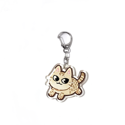 Lavender Ocicat Cat Keychain