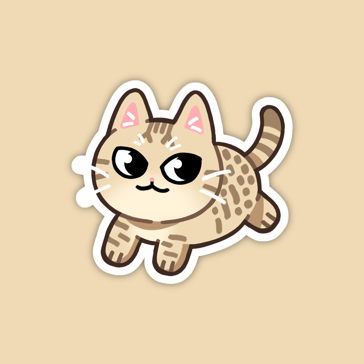 Lavender Ocicat Cat Sticker