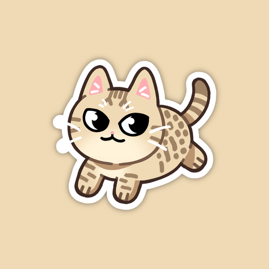 Lavender Ocicat Cat Sticker
