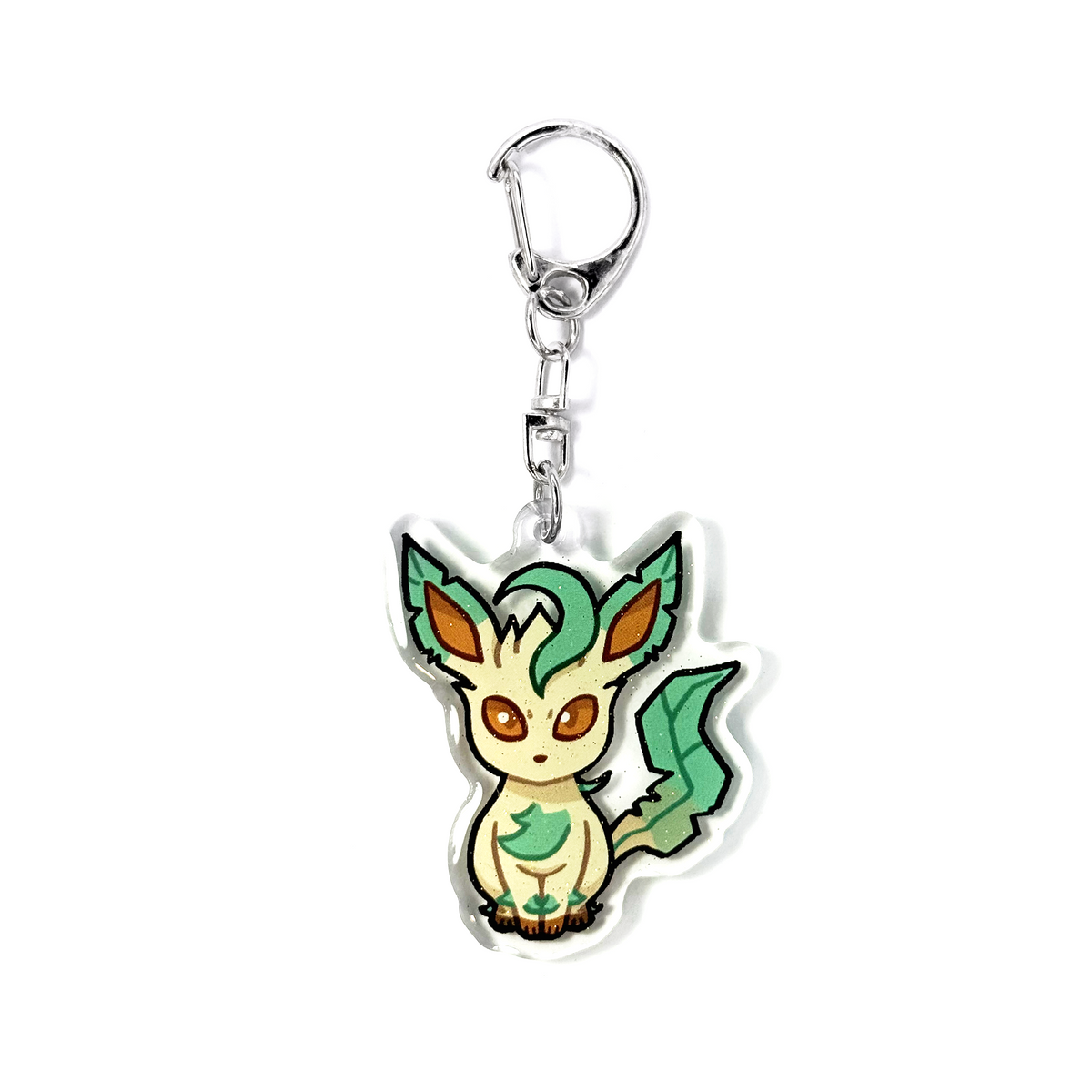 Leafeon | Pokemon Acrylic Glitter Keychain