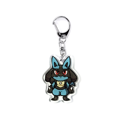 Lucario | Pokemon Acrylic Glitter Keychain