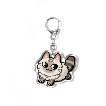 Lynx Point Ragdoll Cat Keychain