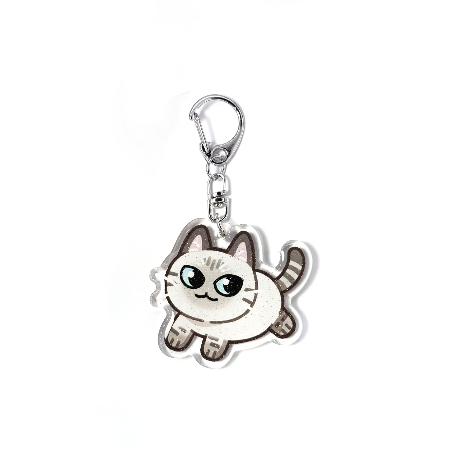 Lynx Point Siamese Cat Keychain