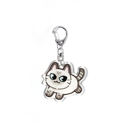 Lynx Point Siamese Cat Keychain